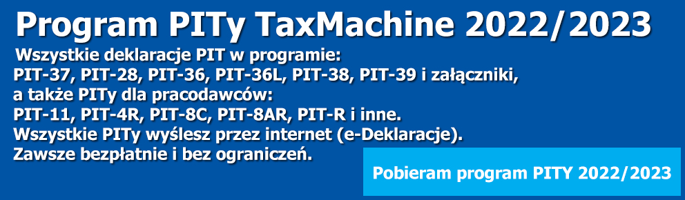 Program PITy TaxMachine 2014/2015 - kliknij aby pobrać